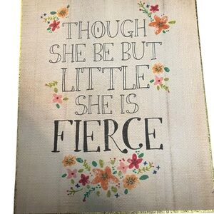 NATURAL LIFE Floral Inspirational Quote Art - Gold, Orange, Green